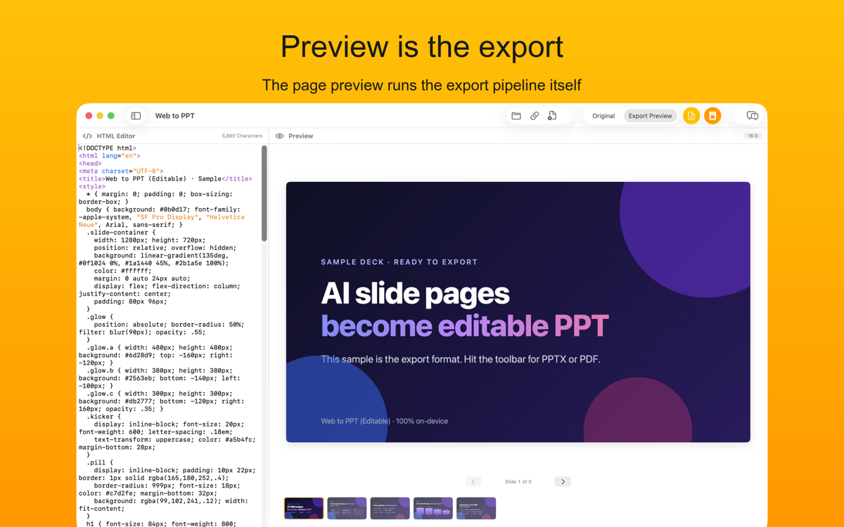 Web to PPT (Editable) screenshot