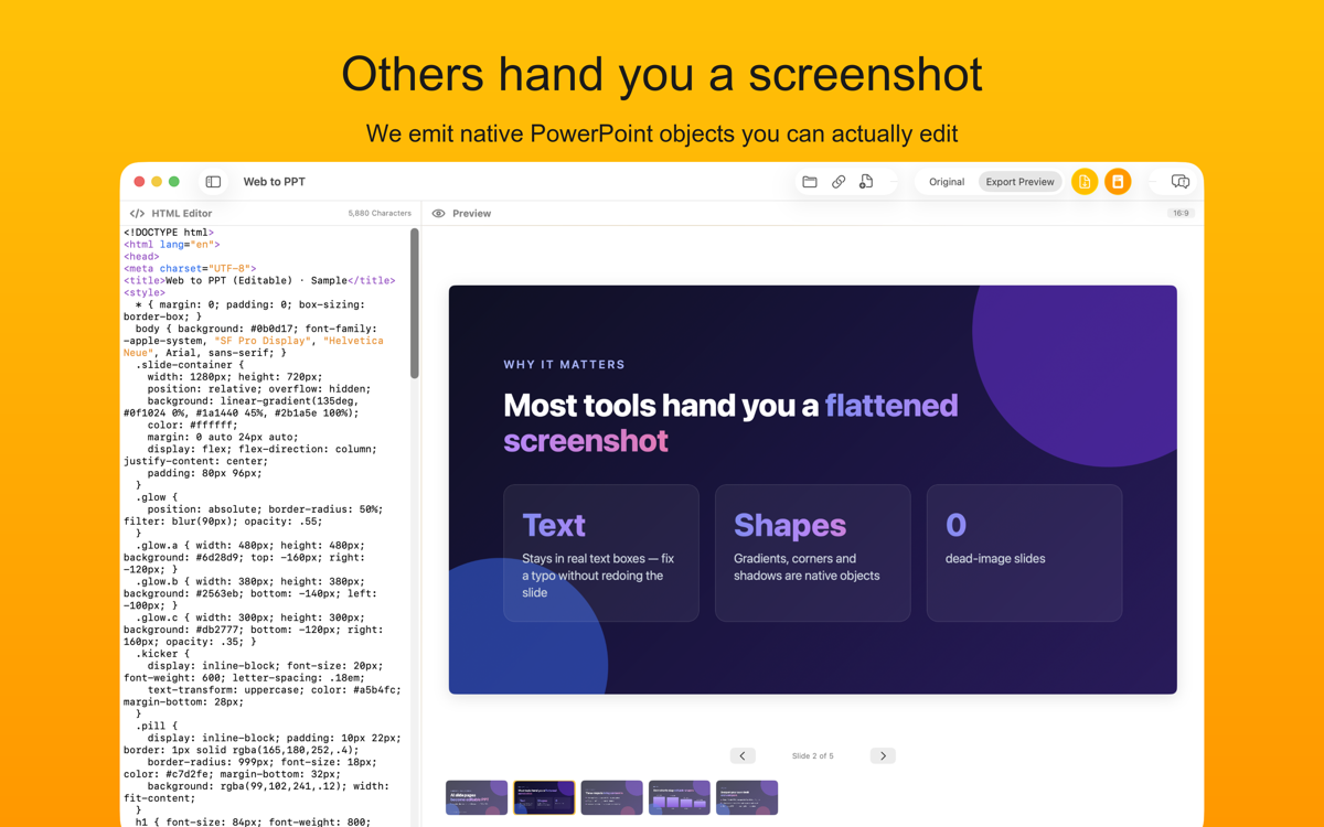 Web to PPT (Editable) screenshot